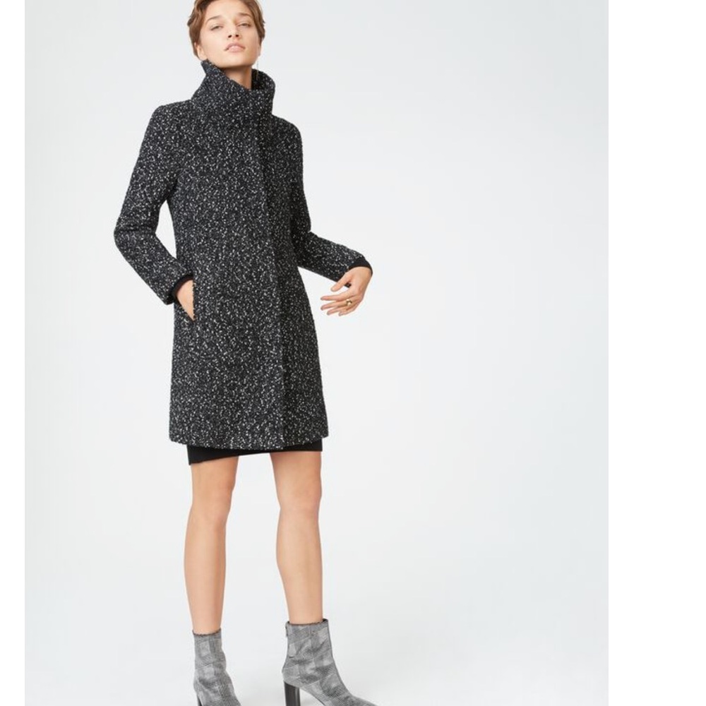 Club Monaco Darelle Coat (black & white, size XS)